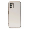 Mey İthalat®  Samsung Galaxy A03S Kılıf Volet Silikon - Beyaz