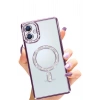 Mey İthalat®  Samsung Galaxy A06 Joke Simli Magneticsafe Kılıf - Derin Mor