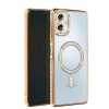 Mey İthalat®  Samsung Galaxy A06 Joke Simli Magneticsafe Kılıf - Gold