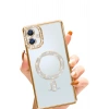 Mey İthalat®  Samsung Galaxy A06 Joke Simli Magneticsafe Kılıf - Gold