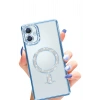 Mey İthalat®  Samsung Galaxy A06 Joke Simli Magneticsafe Kılıf - Mavi