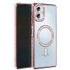 Mey İthalat®  Samsung Galaxy A06 Joke Simli Magneticsafe Kılıf - Pembe
