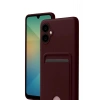 Mey İthalat®  Samsung Galaxy A07 4G Kelvin Kartvizitli Silikon - Bordo