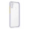 Mey İthalat® Samsung Galaxy A11 Kılıf Miami Şeffaf Silikon - Lila