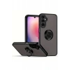 Mey İthalat®  Samsung Galaxy A16 5G Kılıf Montreal Yüzüklü Silikon Kapak - Siyah