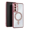 Mey İthalat®  Samsung Galaxy A17 5G Joke Simli Magneticsafe Kılıf - Pembe