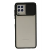 Mey İthalat® Samsung Galaxy A22 Kılıf Palm Buzlu Kamera Sürgülü Silikon - Siyah
