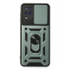 Mey İthalat®  Samsung Galaxy A22 Kılıf Pars Lens Yüzüklü Silikon - Yeşil