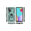 Mey İthalat®  Samsung Galaxy A33 5G Kılıf Sofya Yüzüklü Silikon Kapak - Yeşil