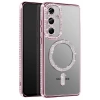Mey İthalat®  Samsung Galaxy A37 5G Joke Simli Magneticsafe Kılıf - Pembe