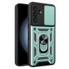 Mey İthalat®  Samsung Galaxy A37 5G Pars Lens Yüzüklü Silikon - Yeşil