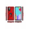 Mey İthalat® Samsung Galaxy A52 Kılıf Sofya Yüzüklü Silikon Kapak - Kırmızı
