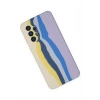 Mey İthalat® Samsung Galaxy A53 5G Kılıf Ebruli Lansman Silikon - Sarı-Lila