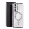 Mey İthalat®  Samsung Galaxy A55 5G Joke Simli Magneticsafe Kılıf - Gümüş