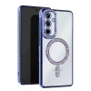 Mey İthalat®  Samsung Galaxy A55 5G Joke Simli Magneticsafe Kılıf - Mavi