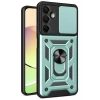 Mey İthalat®  Samsung Galaxy A56 Kılıf Pars Lens Yüzüklü Silikon - Yeşil