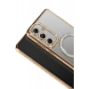 Mey İthalat®  Samsung Galaxy A57 5G Joke Simli Magneticsafe Kılıf - Gold