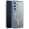 Mey İthalat®  Samsung Galaxy A57 5G Joke Simli Magneticsafe Kılıf - Mavi