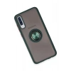 Mey İthalat®  Samsung Galaxy A70 Kılıf Montreal Yüzüklü Silikon Kapak - Yeşil