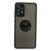 Mey İthalat®  Samsung Galaxy A72 Kılıf Montreal Yüzüklü Silikon Kapak - Siyah