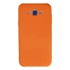 Mey İthalat®  Samsung Galaxy J7 Kılıf Nano içi Kadife Silikon - Turuncu