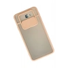 Mey İthalat® Samsung Galaxy J7 Prime Kılıf Palm Buzlu Kamera Sürgülü Silikon - Pembe