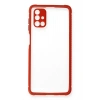 Mey İthalat® Samsung Galaxy M51 Kılıf Miami Şeffaf Silikon - Kırmızı
