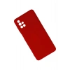 Mey İthalat®  Samsung Galaxy M51 Kılıf Nano içi Kadife Silikon - Kırmızı