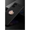 Mey İthalat® Samsung Galaxy M51 Kılıf Range Yüzüklü Silikon - Siyah-Gold