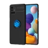 Mey İthalat® Samsung Galaxy M51 Kılıf Range Yüzüklü Silikon - Siyah-Mavi