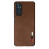 Mey İthalat® Samsung Galaxy M52 5G Kılıf Loop Deri Silikon - Kahverengi