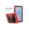 Mey İthalat®  Samsung Galaxy P610 Tab S6 Lite 10.4 Kılıf Griffin Tablet Kapak - Kırmızı
