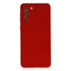 Mey İthalat®  Samsung Galaxy S21 Plus Kılıf Nano içi Kadife Silikon - Kırmızı