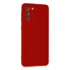 Mey İthalat®  Samsung Galaxy S21 Plus Kılıf Nano içi Kadife Silikon - Kırmızı