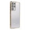 Mey İthalat®  Samsung Galaxy S21 Ultra Kılıf  Lensli Silikon - Gold