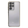 Mey İthalat®  Samsung Galaxy S21 Ultra Kılıf  Lensli Silikon - Gold