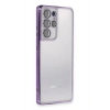 Mey İthalat®  Samsung Galaxy S21 Ultra Kılıf  Lensli Silikon - Mor