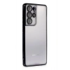 Mey İthalat®  Samsung Galaxy S21 Ultra Kılıf  Lensli Silikon - Siyah