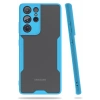 Mey İthalat®  Samsung Galaxy S21 Ultra Kılıf Platin Silikon - Mavi