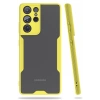 Mey İthalat®  Samsung Galaxy S21 Ultra Kılıf Platin Silikon - Sarı