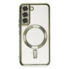 Mey İthalat®  Samsung Galaxy S22 Kılıf Kross Magneticsafe Kapak - Koyu Yeşil