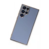 Mey İthalat®  Samsung Galaxy S22 Ultra Kılıf Volet Silikon - Mavi