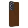 Mey İthalat® Samsung Galaxy S23 Plus Kılıf Loop Deri Silikon - Kahverengi