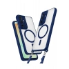 Mey İthalat®  Samsung Galaxy S24 FE Kılıf Enka Magsafe Silikon Kılıf - Lacivert