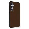 Mey İthalat® Samsung Galaxy S24 Kılıf Taft Kapak - Kahverengi