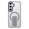 Mey İthalat®  Samsung Galaxy S24 Tork Magsafe Standlı Kapak - Lila