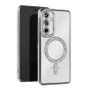 Mey İthalat®  Samsung Galaxy S25 Edge Joke Simli Magneticsafe Kılıf - Gümüş