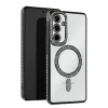 Mey İthalat®  Samsung Galaxy S25 Edge Joke Simli Magneticsafe Kılıf - Siyah