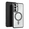 Mey İthalat®  Samsung Galaxy S25 Edge Joke Simli Magneticsafe Kılıf - Siyah