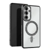 Mey İthalat®  Samsung Galaxy S25 Edge Joke Simli Magneticsafe Kılıf - Siyah